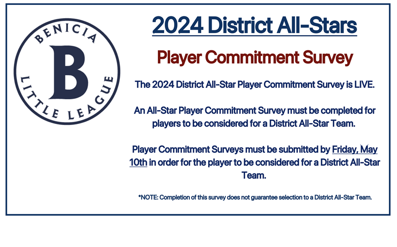 2024 District All-Stars - Player Commitment Survey