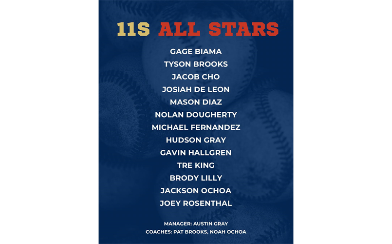 2026 BLL 11's District All-Star Team