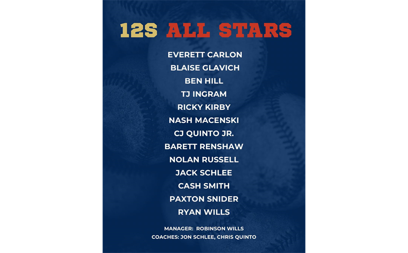 2026 BLL 12's District All-Star Team